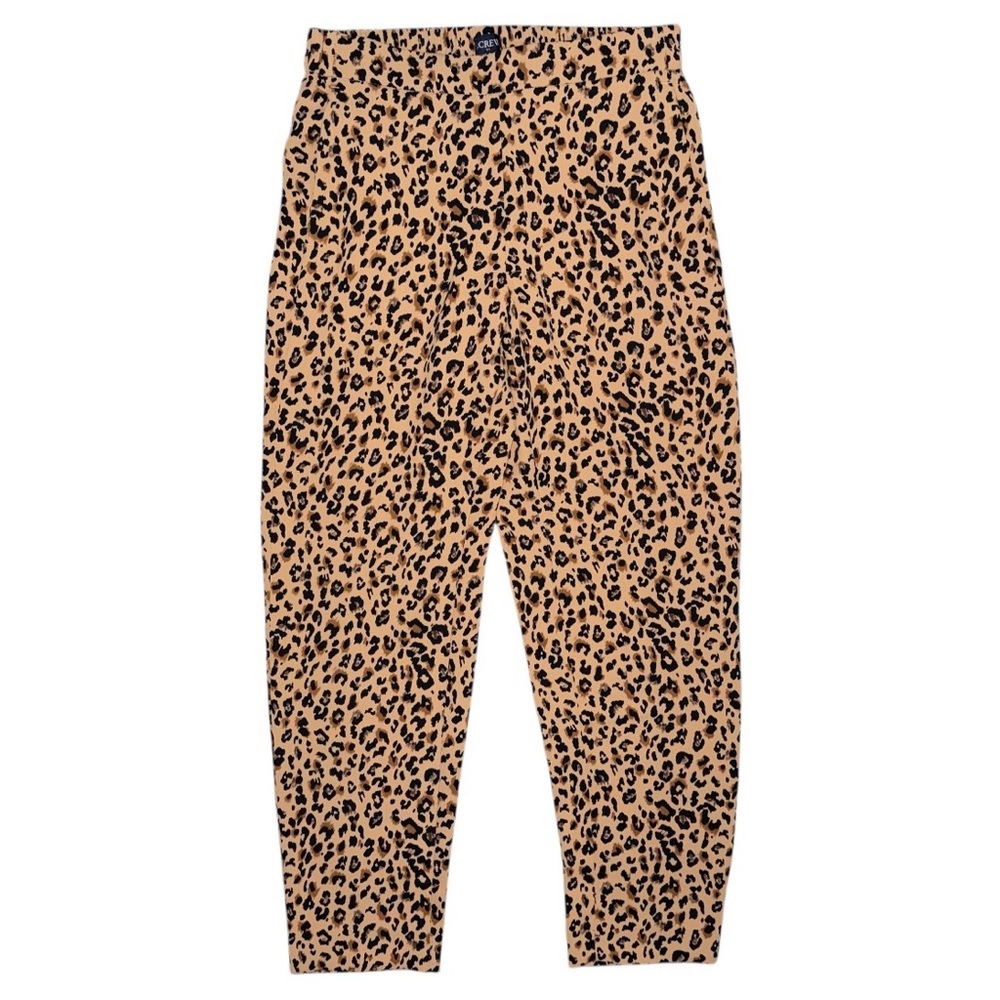 J.Crew Leopard Print Jamie Pant Women’s 4 Camel Brown Black Animal Print AW373